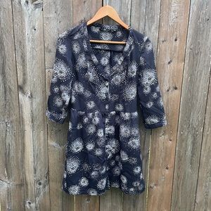 Zara Black and White Patterned Dress